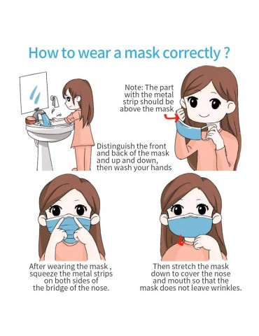 Mascarilla desechable de 3 capas para hombre y mujer