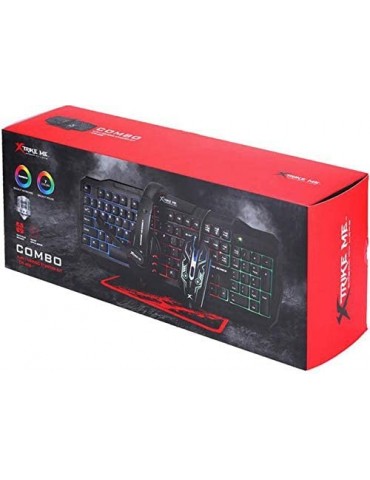 Kit teclado + raton + auriculares + alfombrilla gaming xtrike me cm – 404