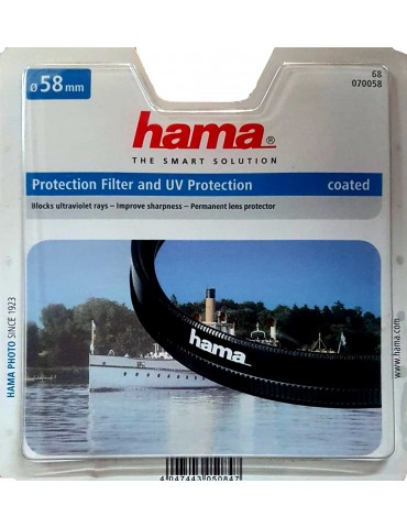 Filtro Protector con protencion UV 58mm - Camaras Foto - Hama