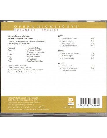 TURANDOT--PUCCINI--OPERA